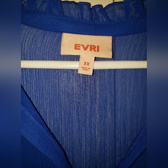 EVRI Women's Royal Blue Chiffon Tiered Dress 3x NWT - Picture 3 of 6